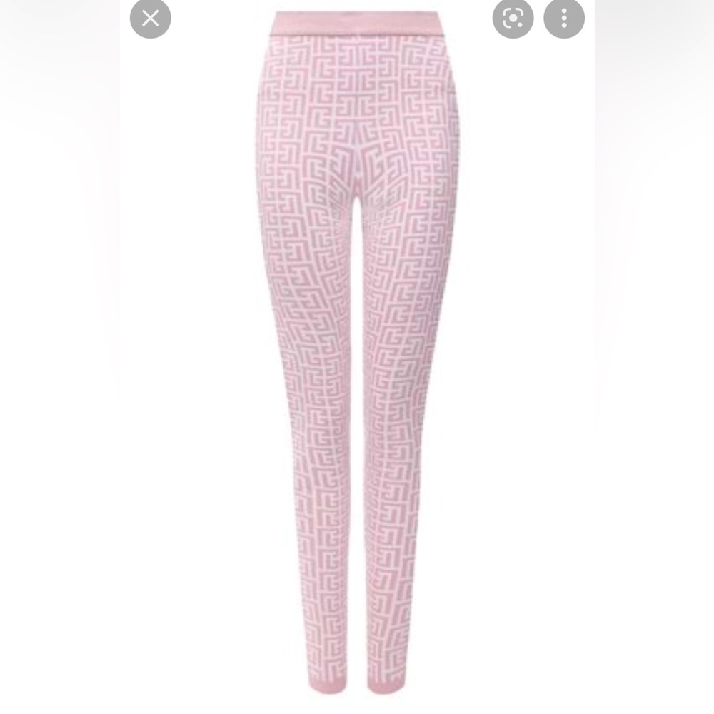 Glitter balmain monogram leggings